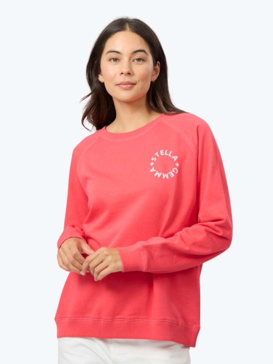 Stella + Gemma Classic Sweat | Deep Coral Small Rotation