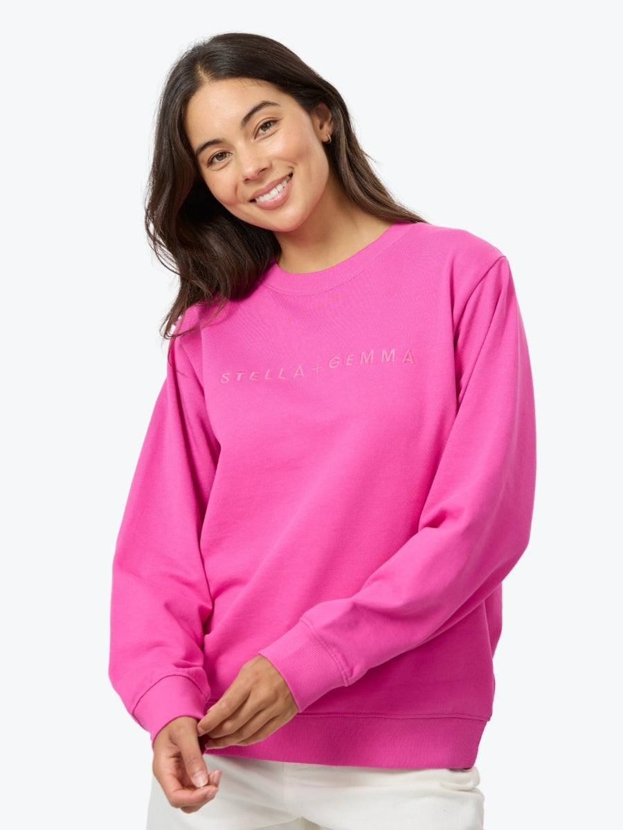 Stella + Gemma Essential Sweat | Electric Fuchsia