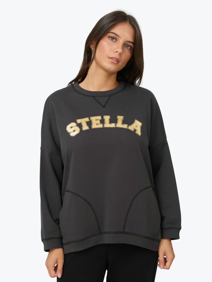 Stella + Gemma Newport Pocket Sweatshirt | Aged Black
