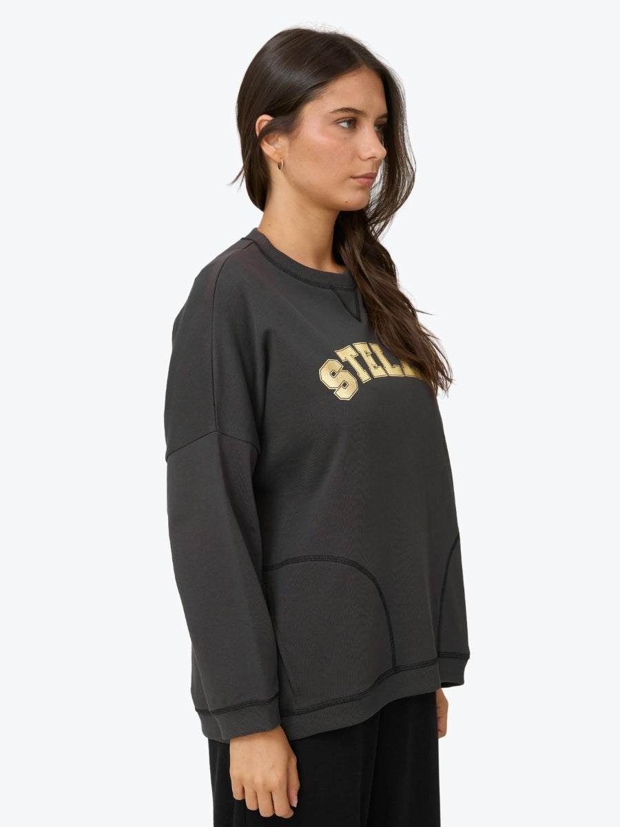 Stella + Gemma Newport Pocket Sweatshirt | Aged Black