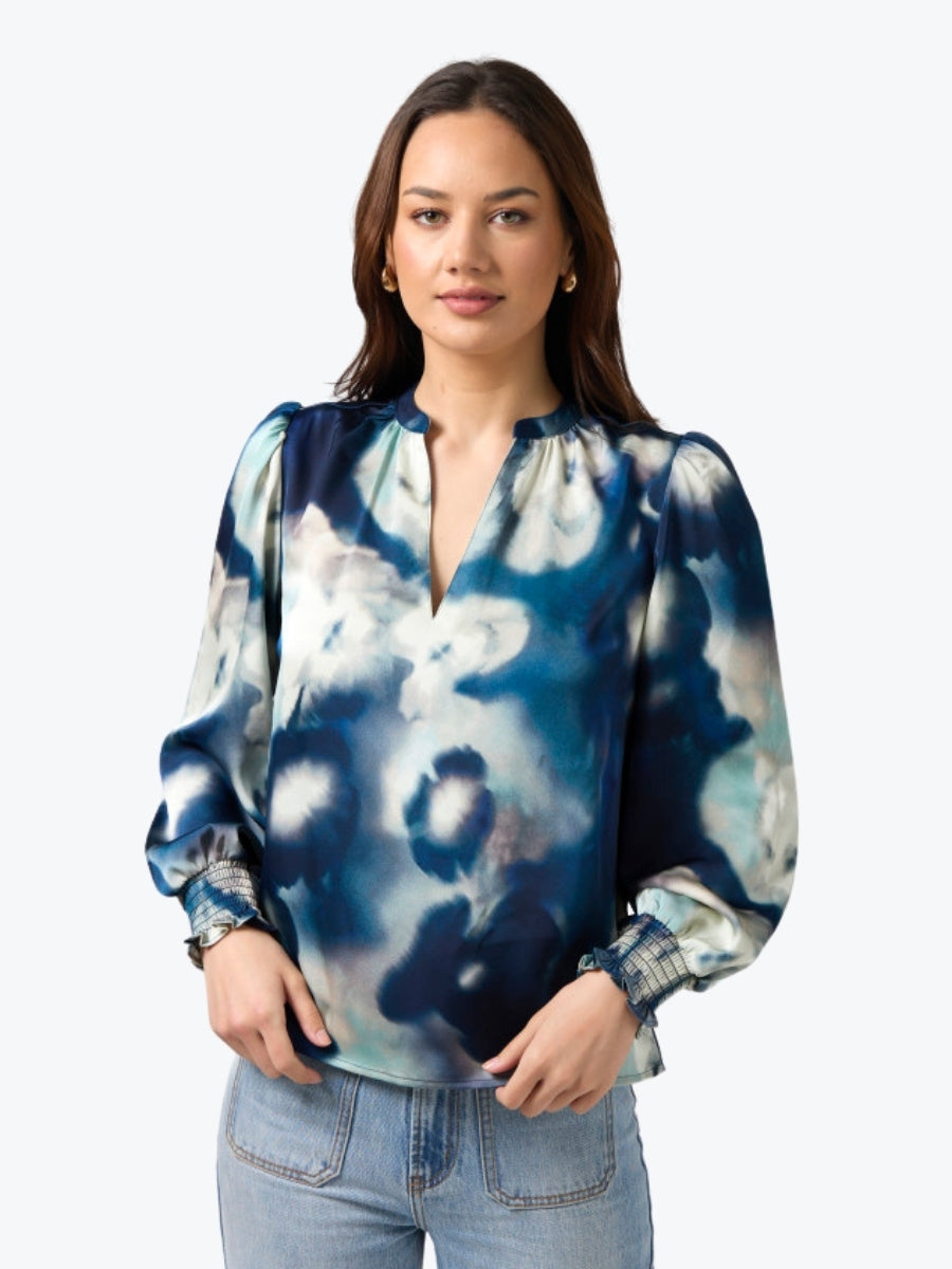 Stella + Gemma Cecily Top in Navy Floral Blur