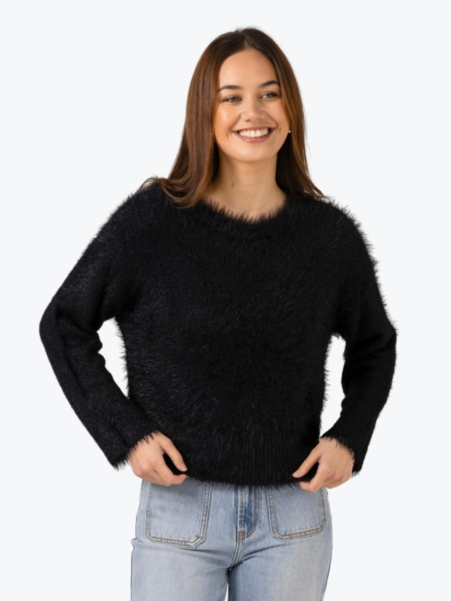 Stella + Gemma Fluffie Top in Black
