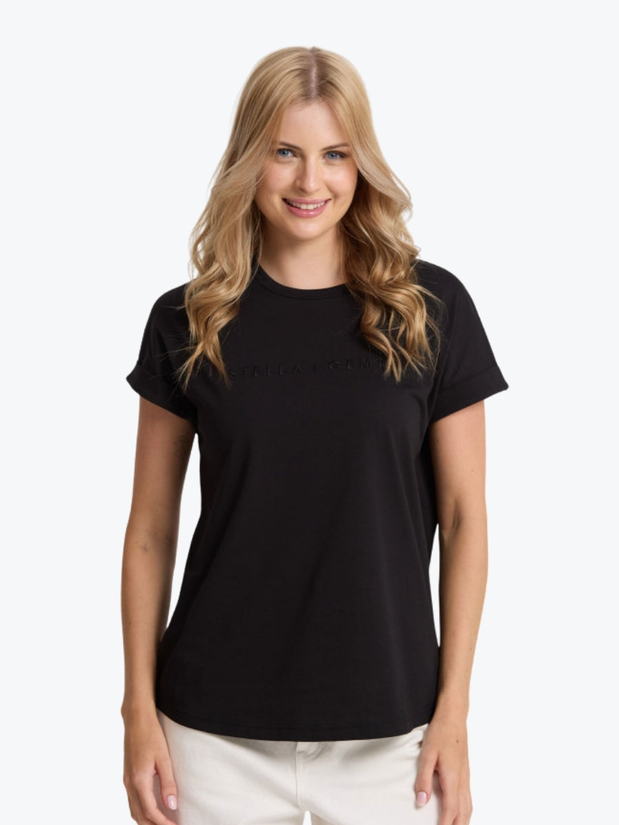 Stella + Gemma Soho Cuff Tee in Black