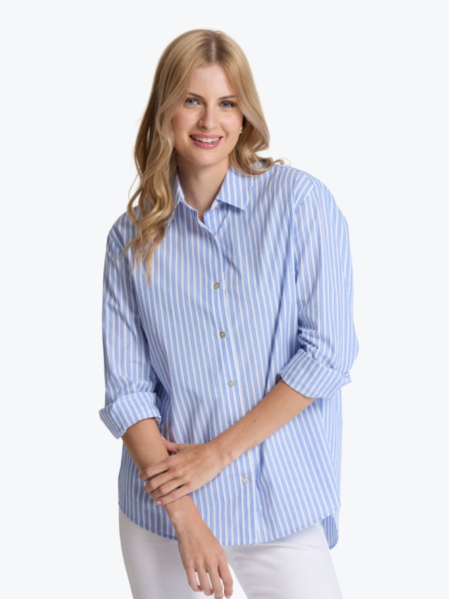 Stella + Gemma Summer Shirt in Blueberry Macaron