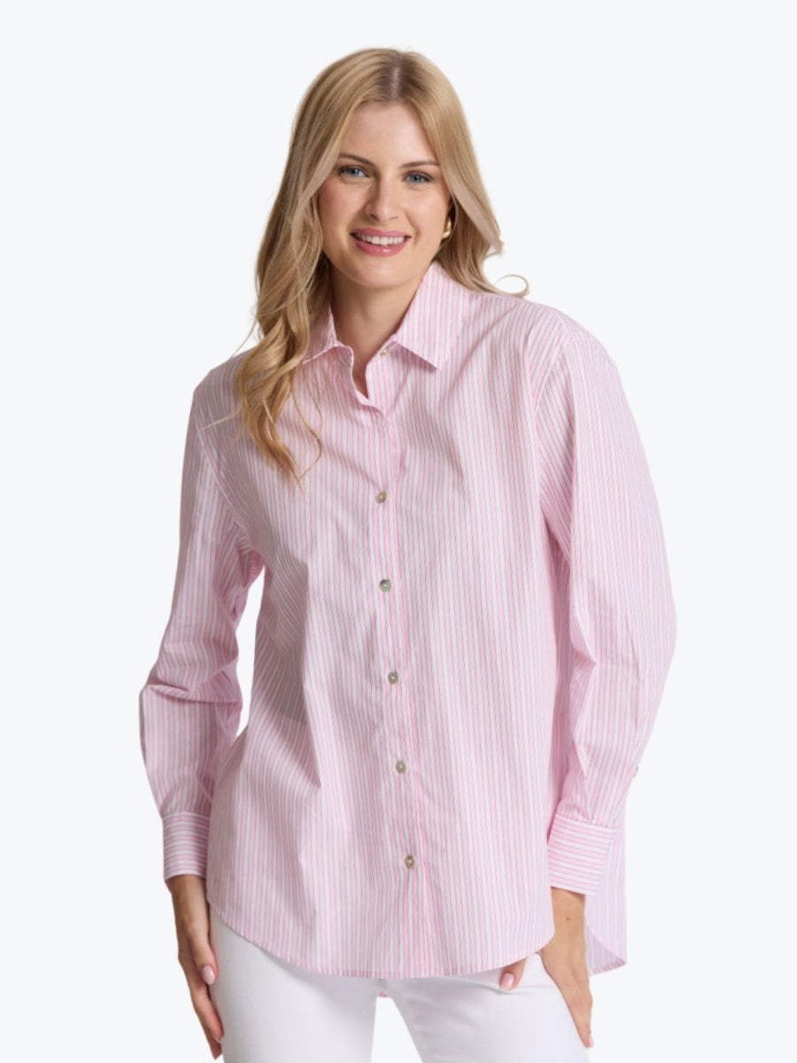 Stella + Gemma Summer Shirt in Strawberry Macaron