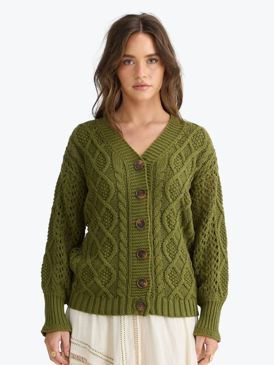 Talisman Bambi Cardi in Olive