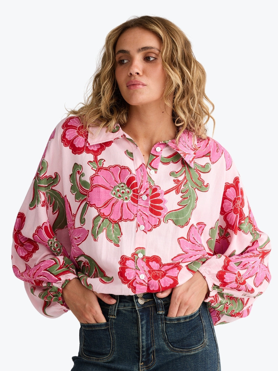 Talisman Hazel Shirt in Pink Ibiza