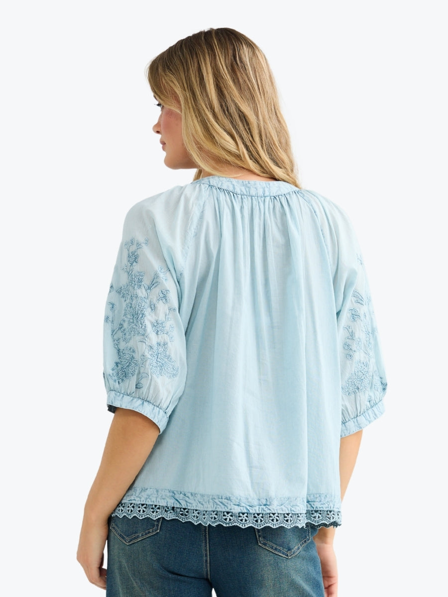 Talisman Thistle Top | Powder Blue