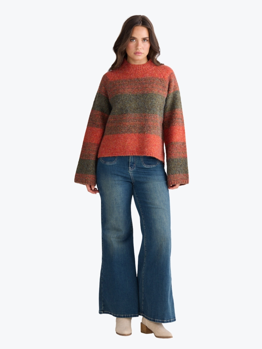 Talisman Vesper Knit | Orange/Green