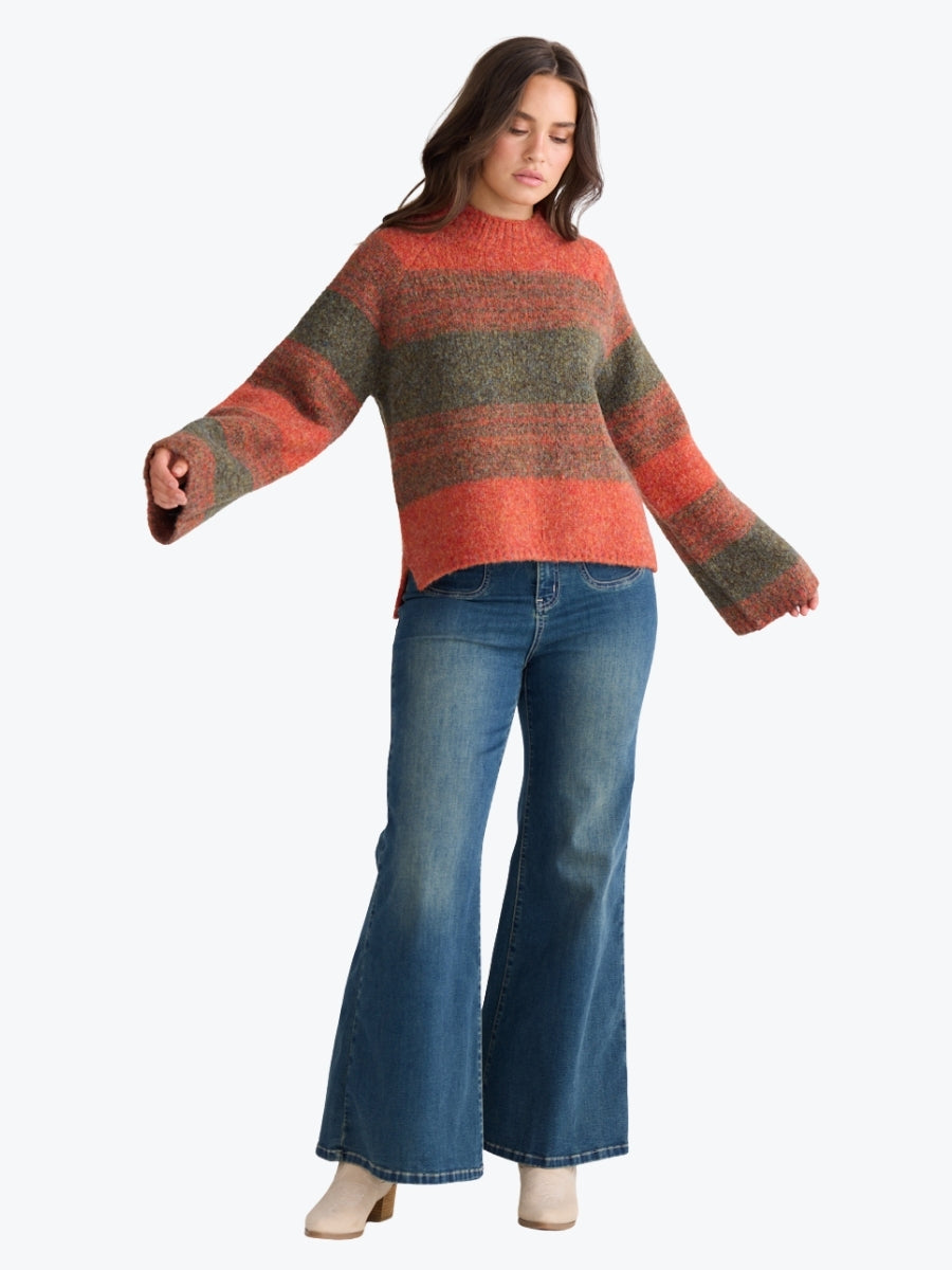 Talisman Vesper Knit | Orange/Green
