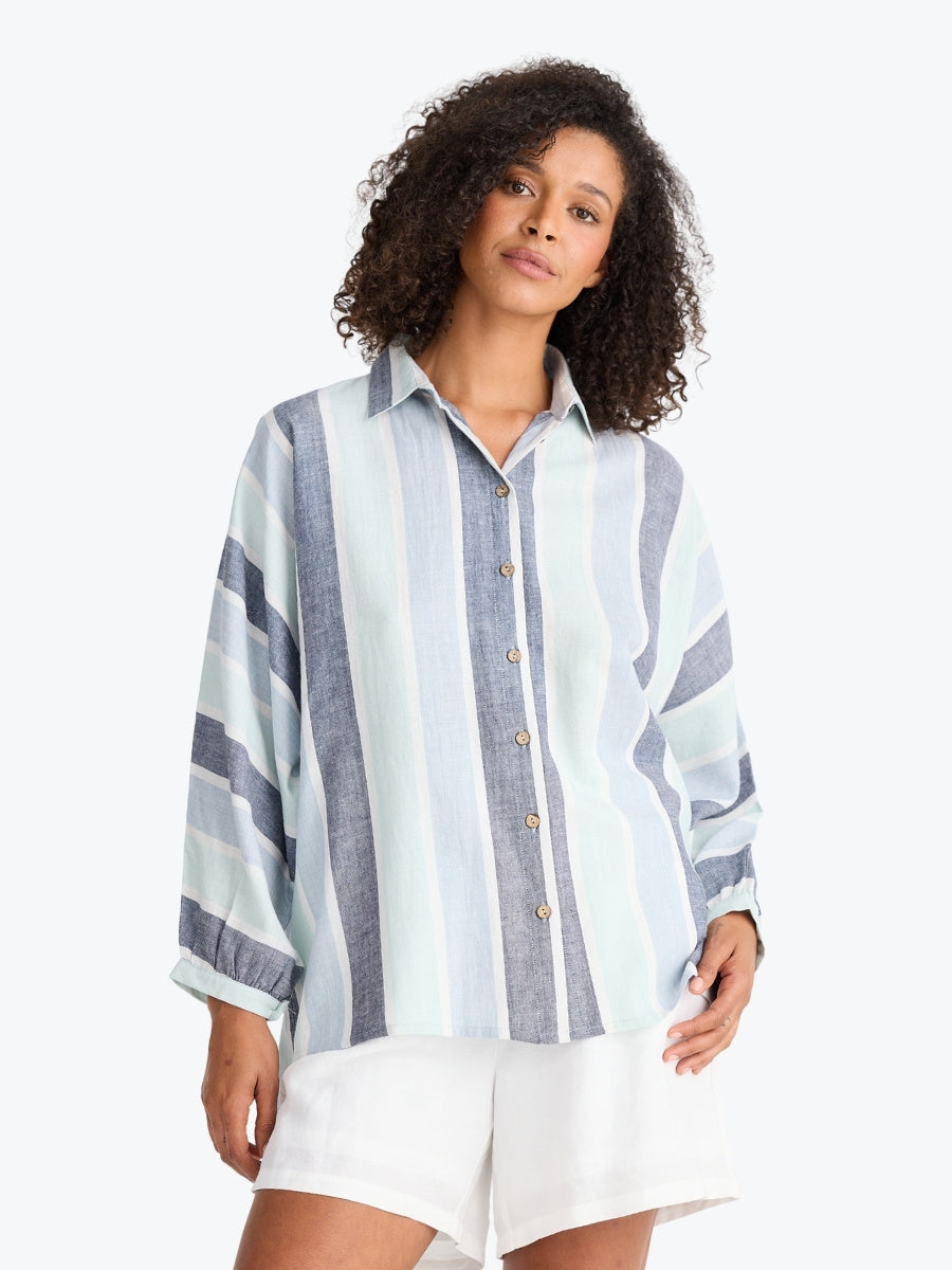 The Shanty Milano Shirt in Tulip Stripe