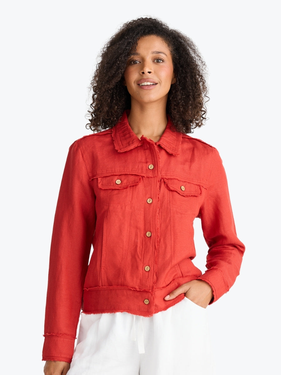 The Shanty Monza Jacket in Cherry