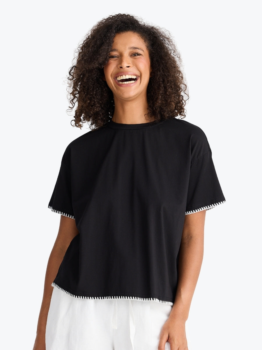 The Shanty Sicily Tee in Black