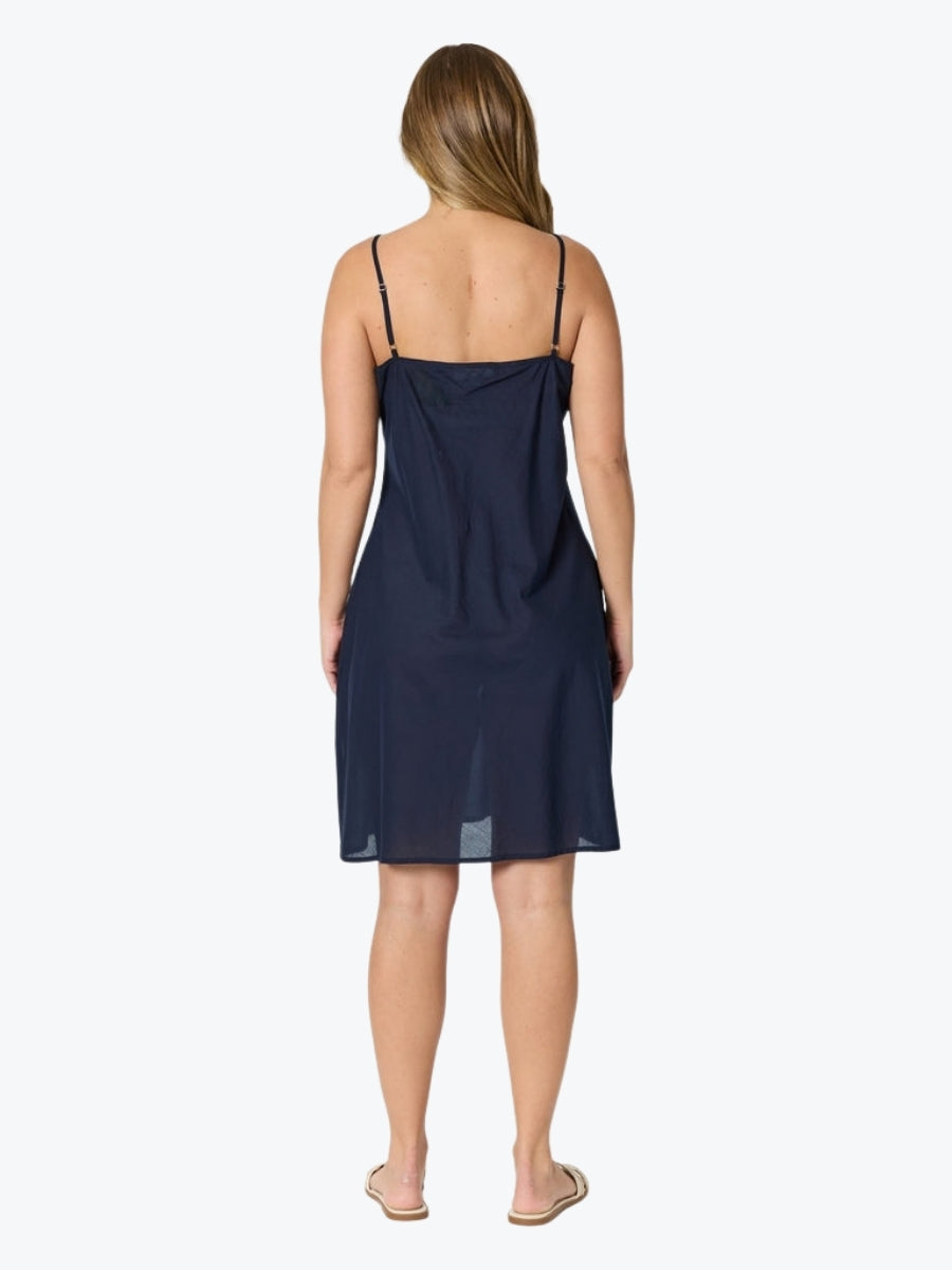 Threadz Acacia Cotton Dress | Navy