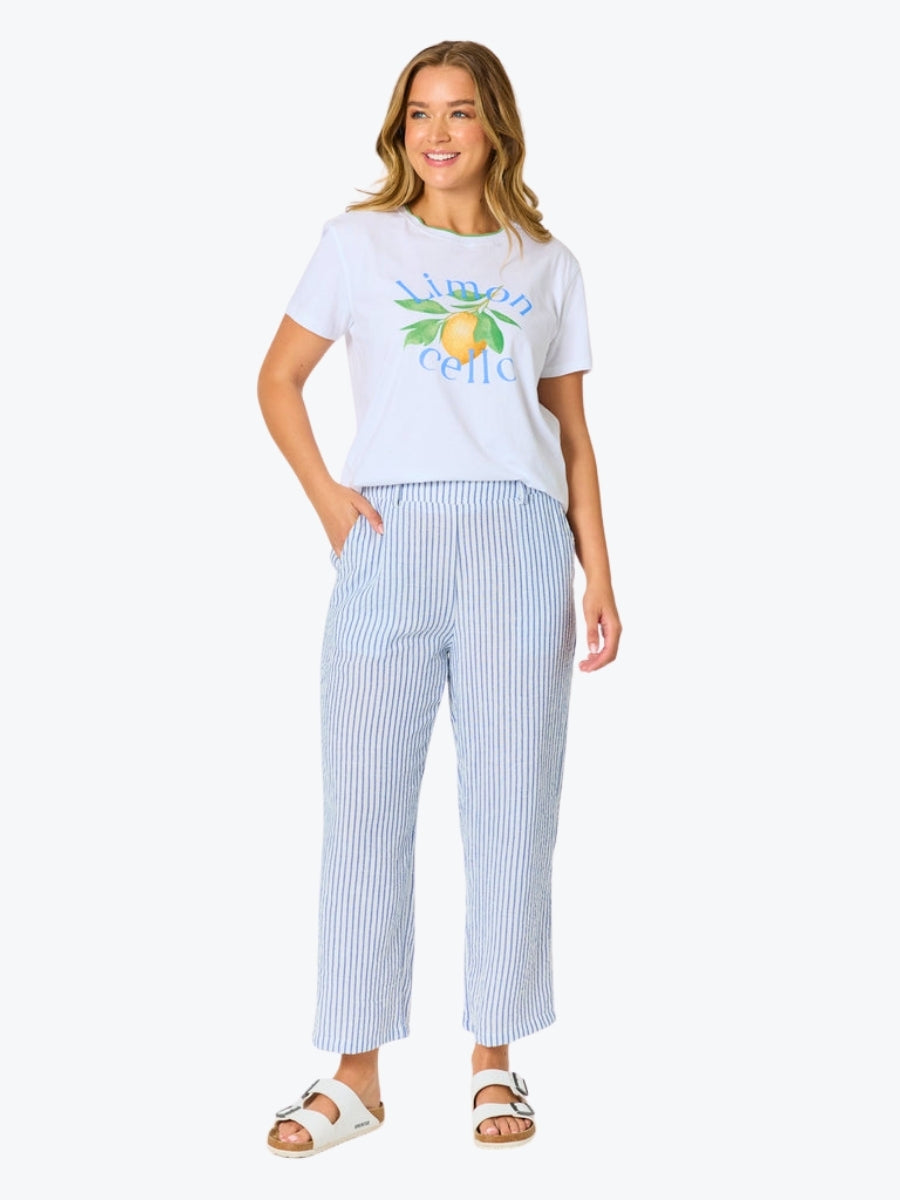 Threadz Amalfi Stripe Pant | Azure White
