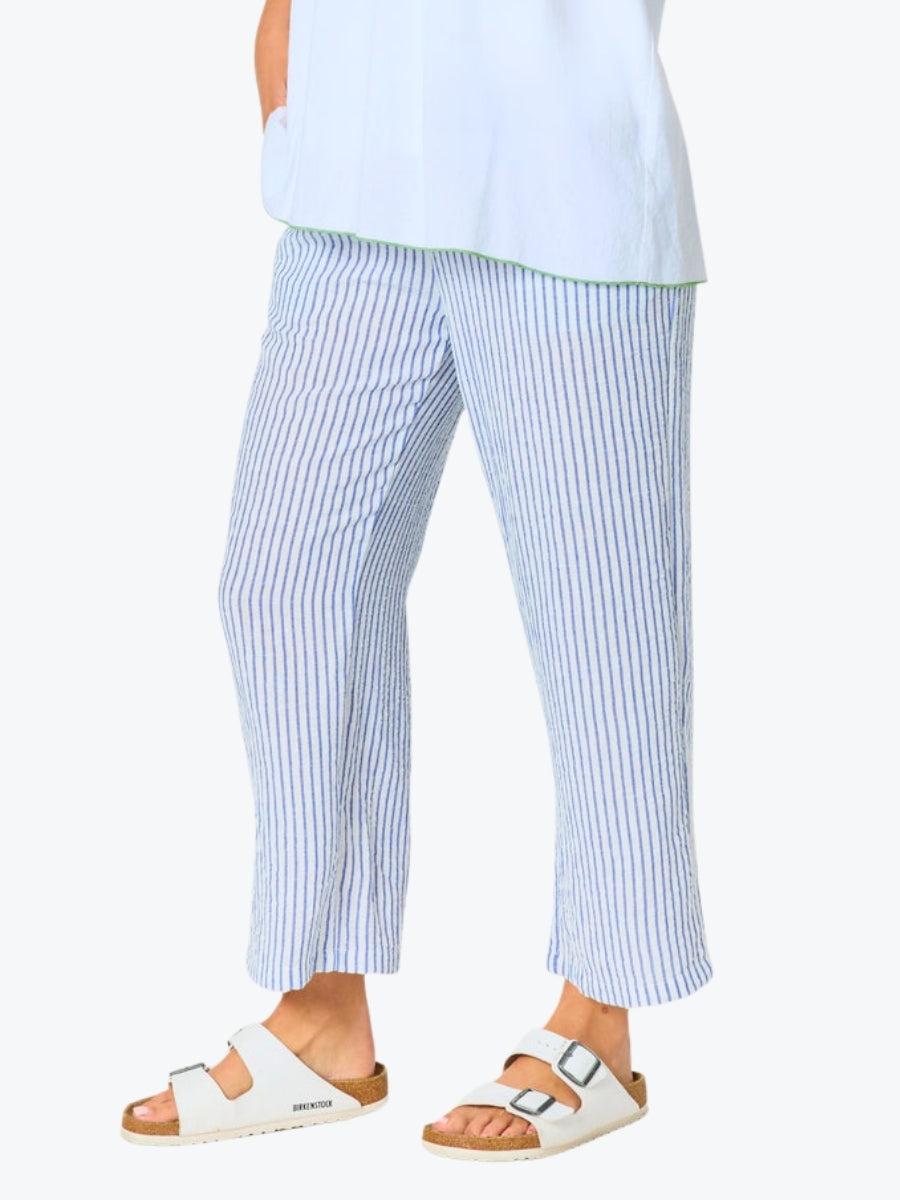 Threadz Amalfi Stripe Pant | Azure White