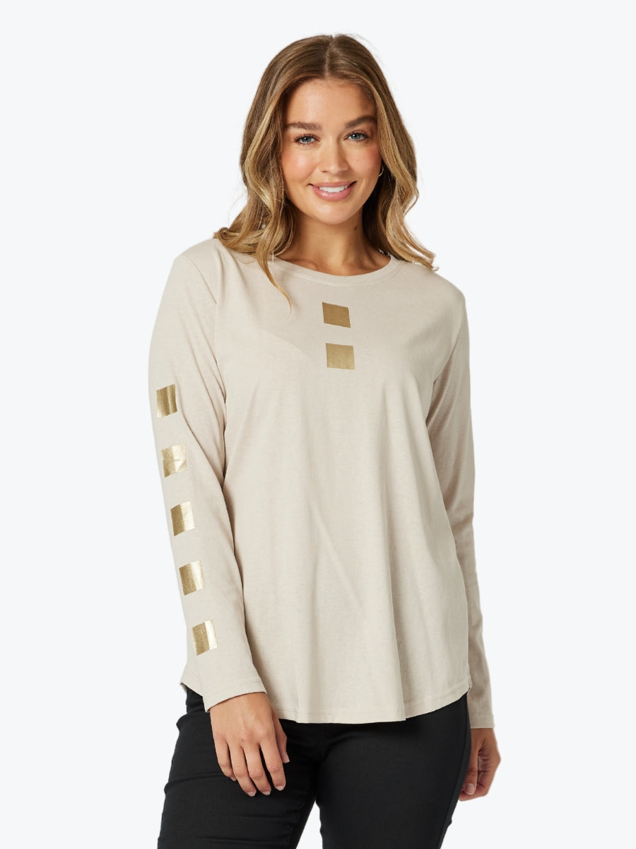 Threadz Be Square Tee in Natural