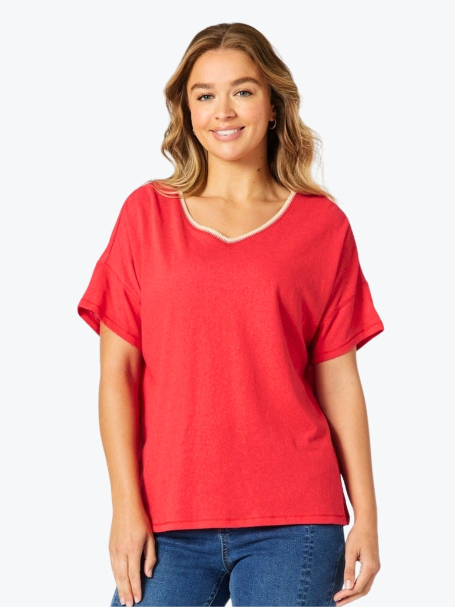 Threadz Bella Tee in Red