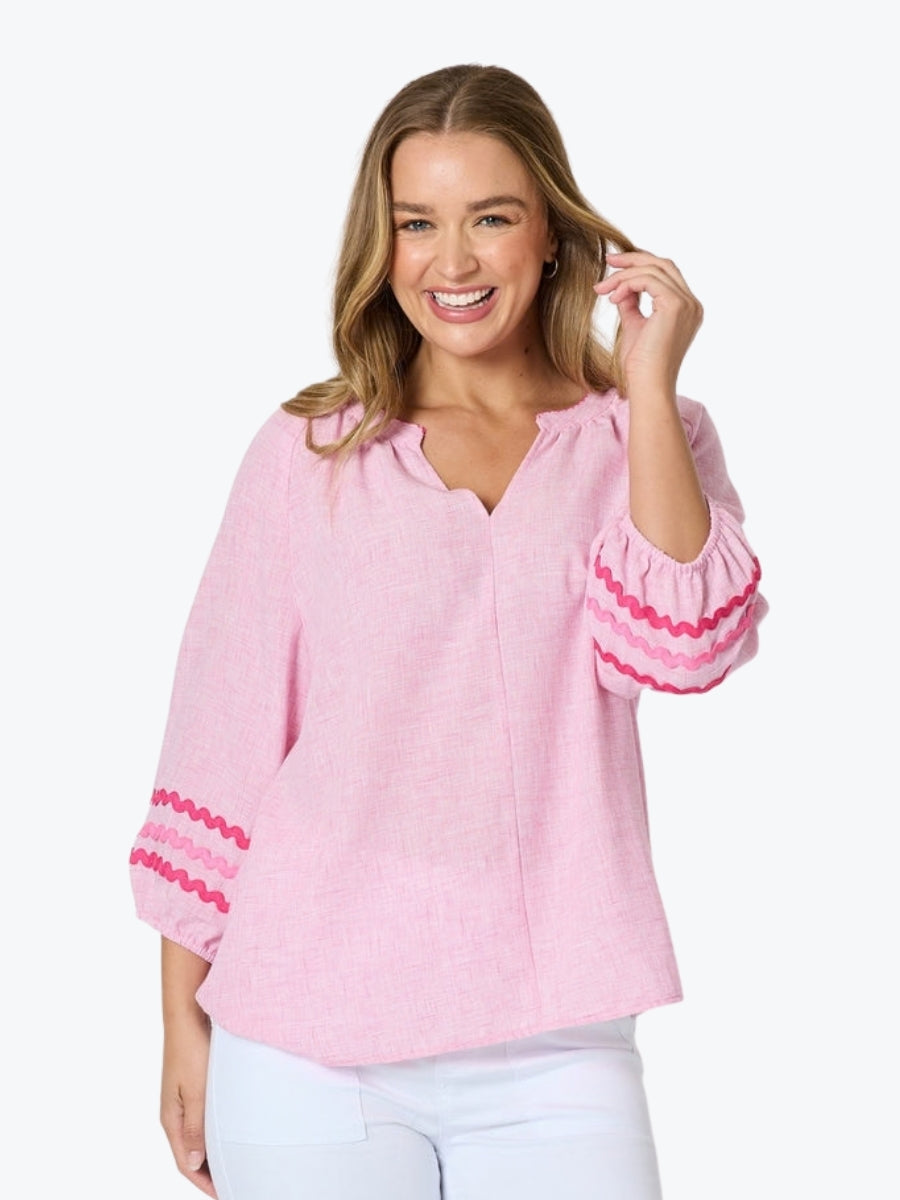 Threadz Canopy Ric Rac Top | Lipstick