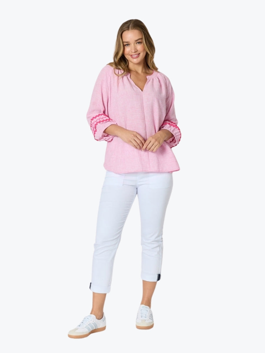 Threadz Canopy Ric Rac Top | Lipstick