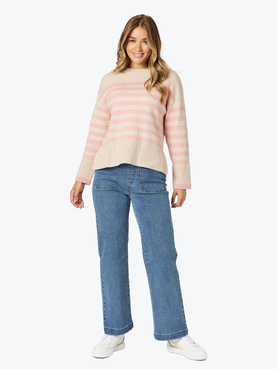 Threadz Carpenter Stretch Leg Jean in washed Denim