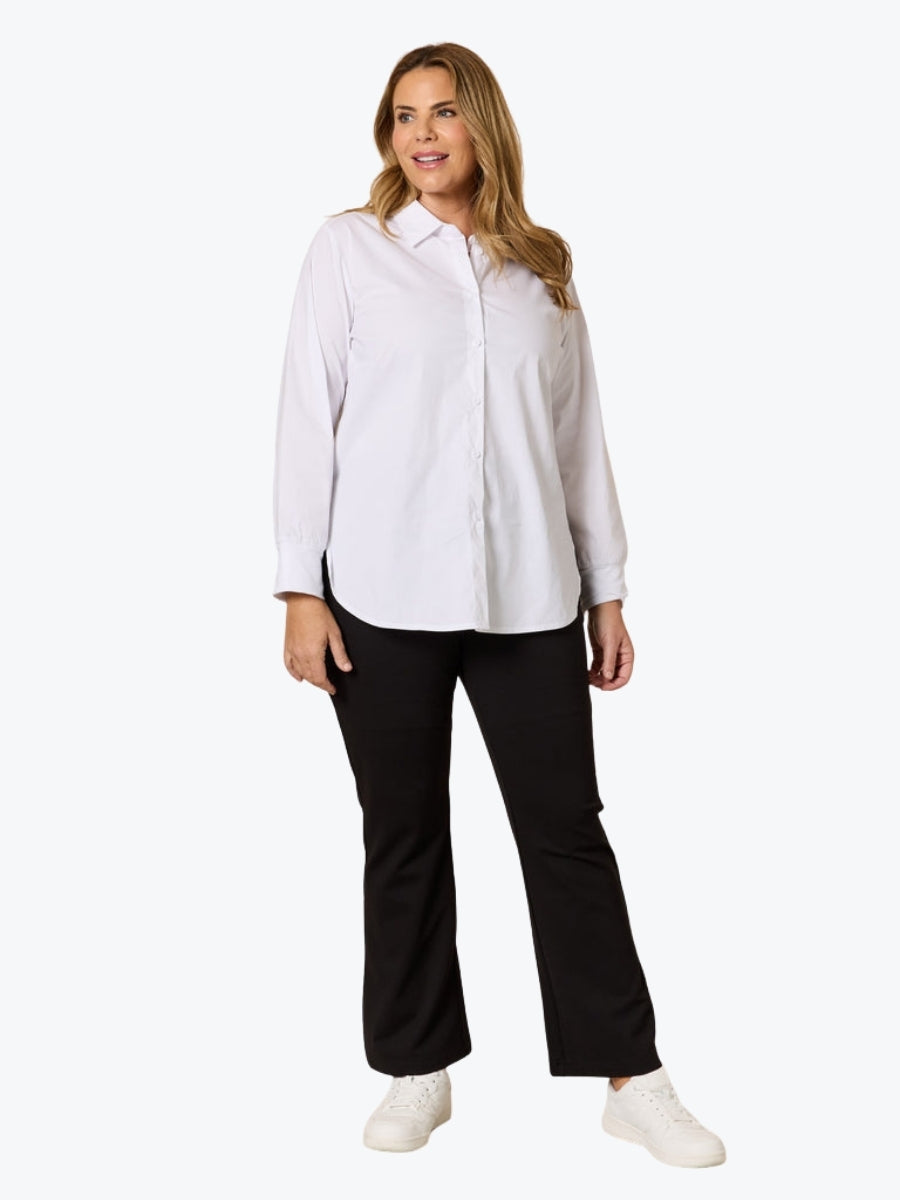 Threadz City Rib Cuff Shirt | White