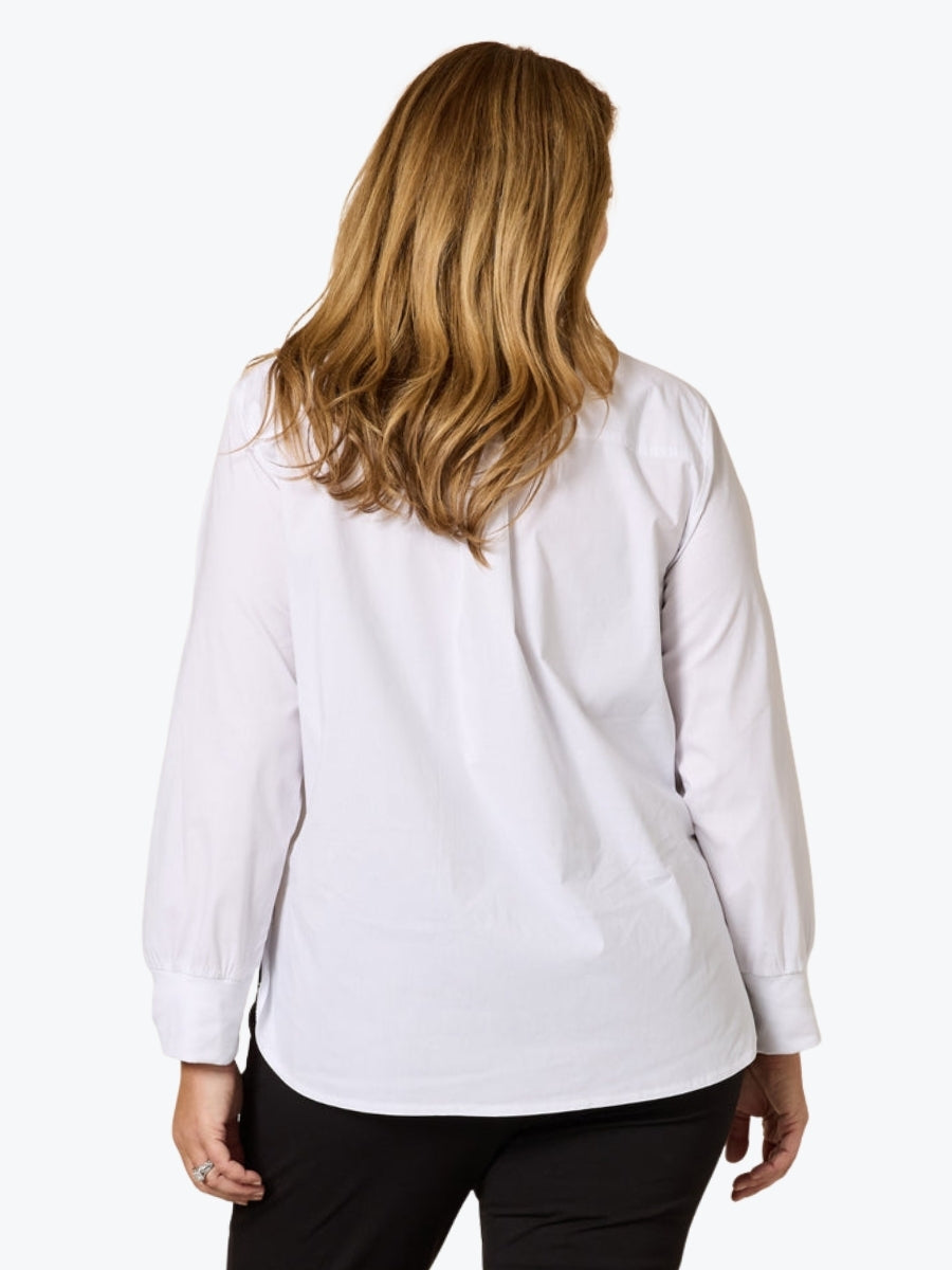 Threadz City Rib Cuff Shirt | White