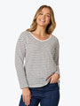 Threadz City Stripe Tee 48647 | Navy/Ivory