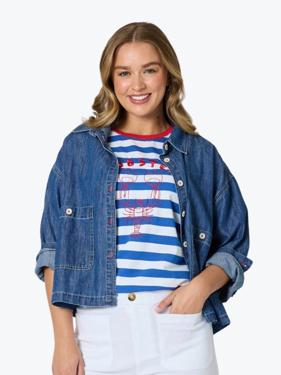 Threadz Coast Crop Denim Jacket | Denim