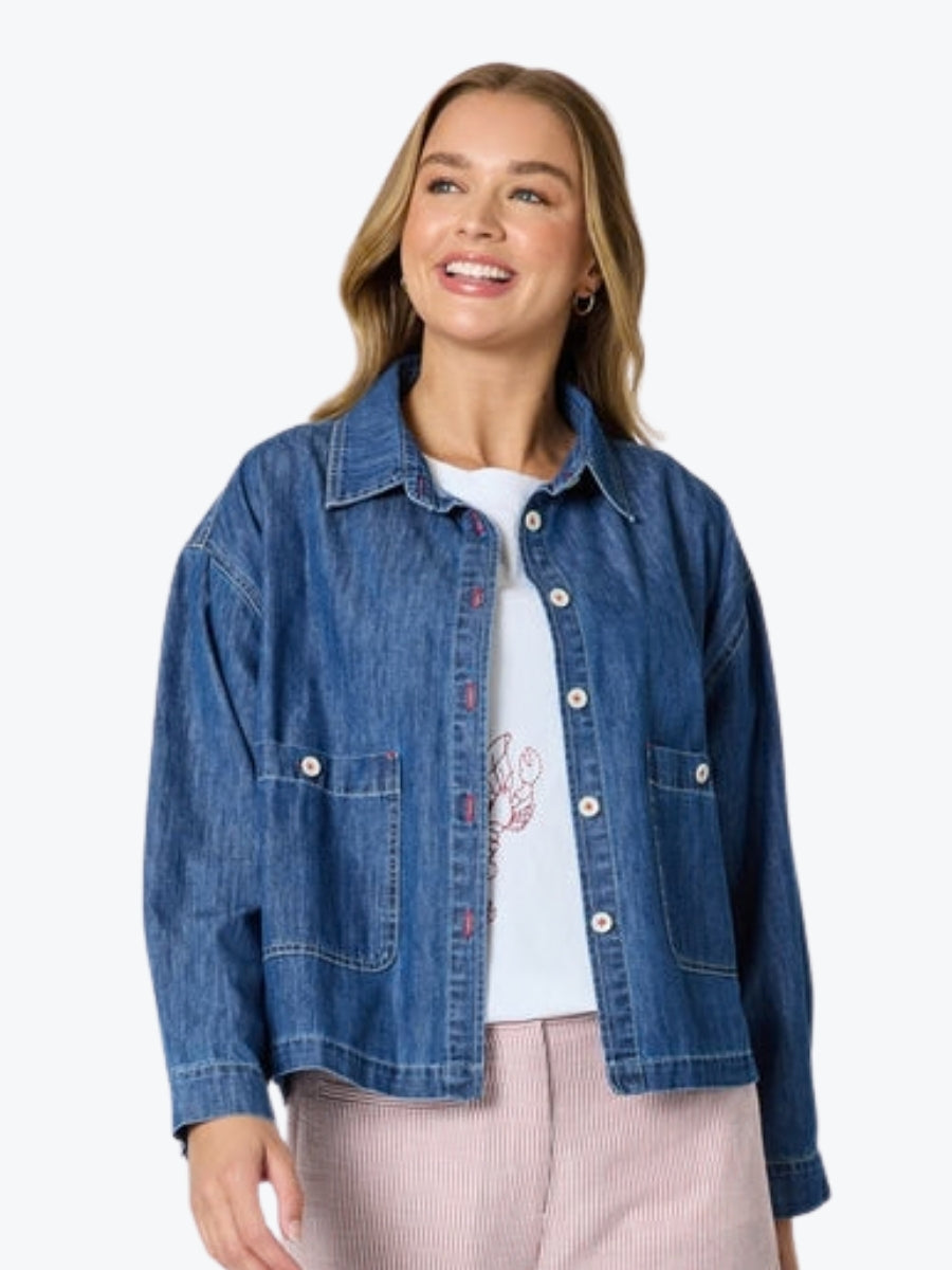 Threadz Coast Crop Denim Jacket | Denim