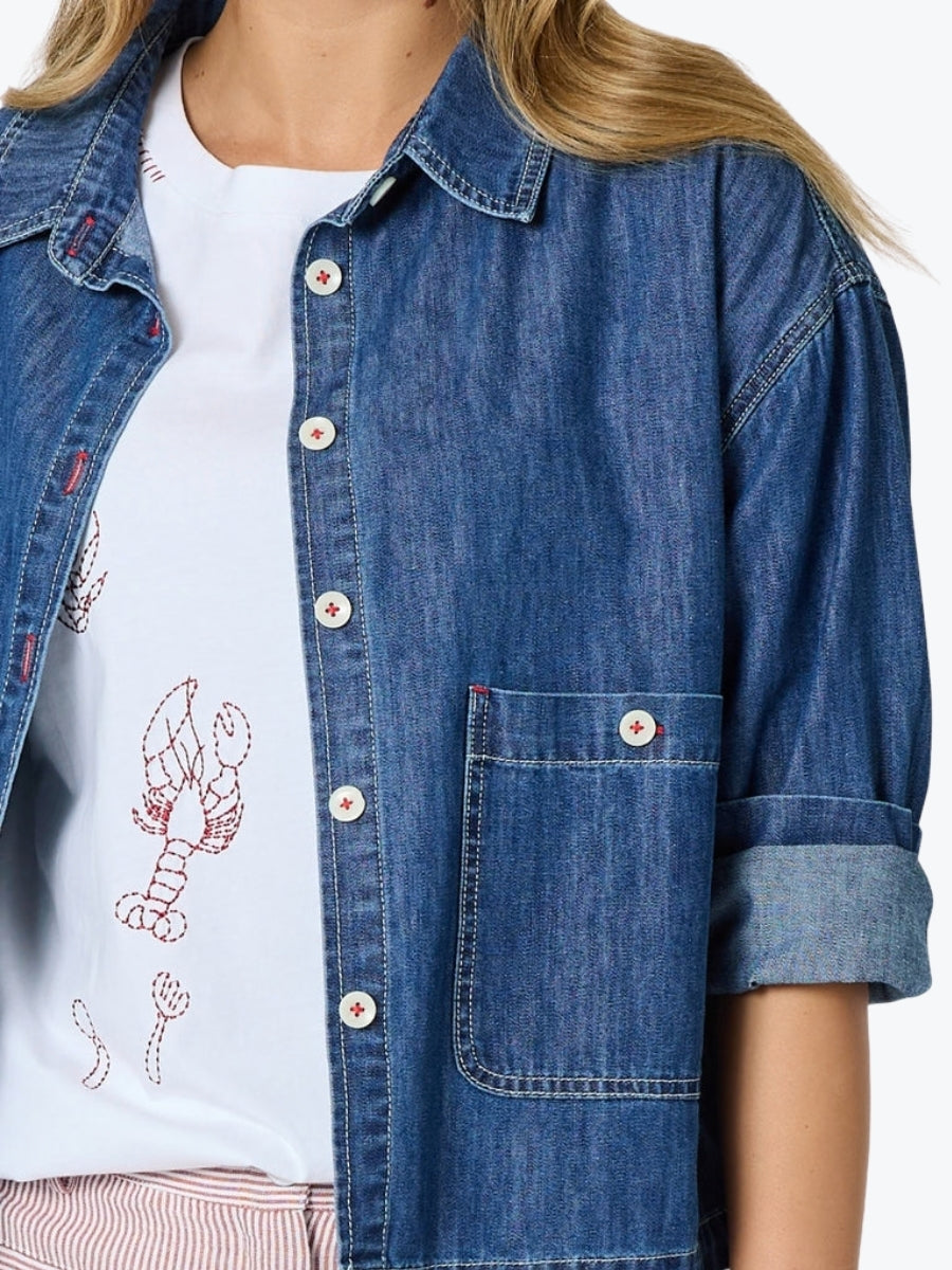 Threadz Coast Crop Denim Jacket | Denim