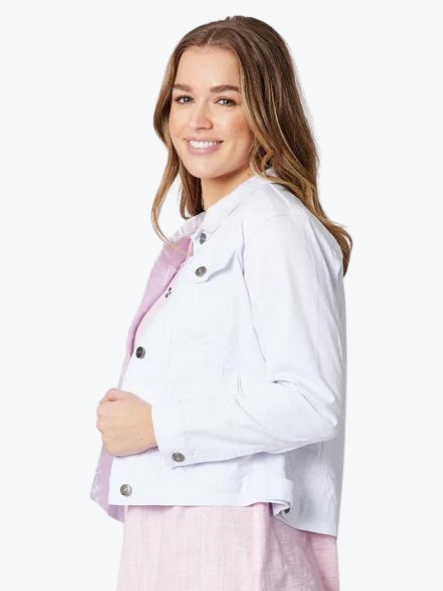 Threadz Collared Denim Jacket 40623