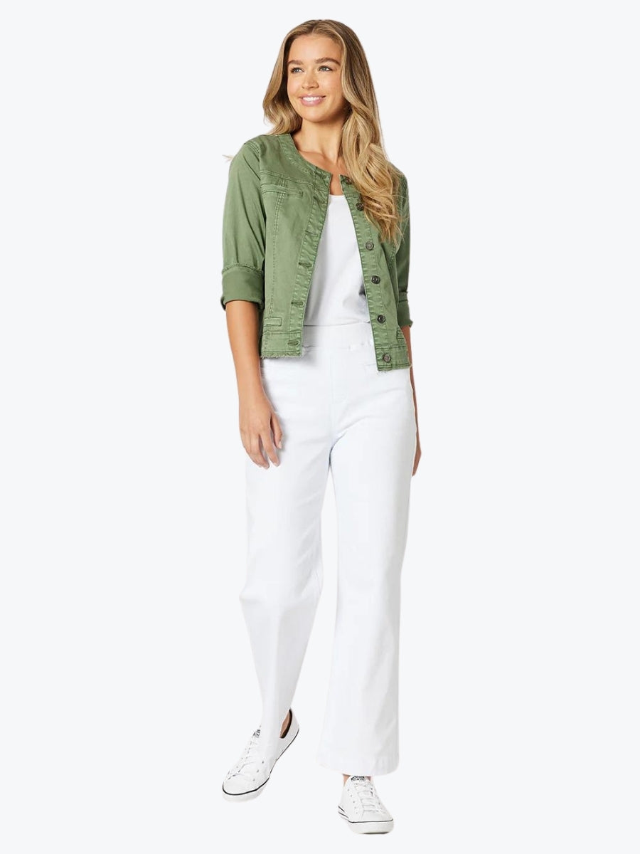 Threadz Collarless Denim Jacket 44271