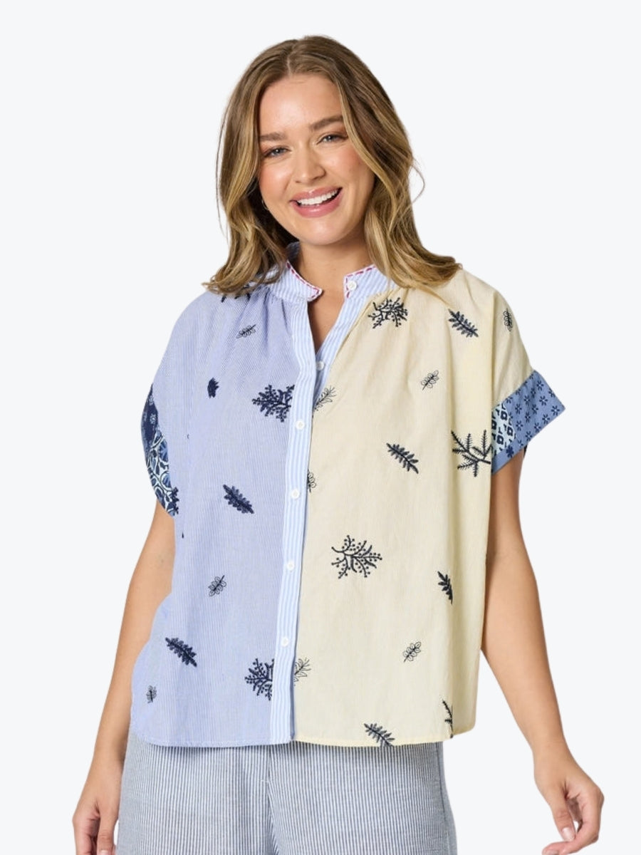 Threadz Costa Mesa Print Shirt | Navy Multi