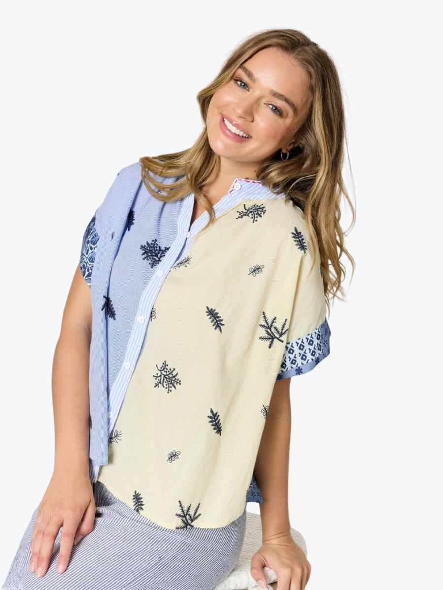 Threadz Costa Mesa Print Shirt | Navy Multi