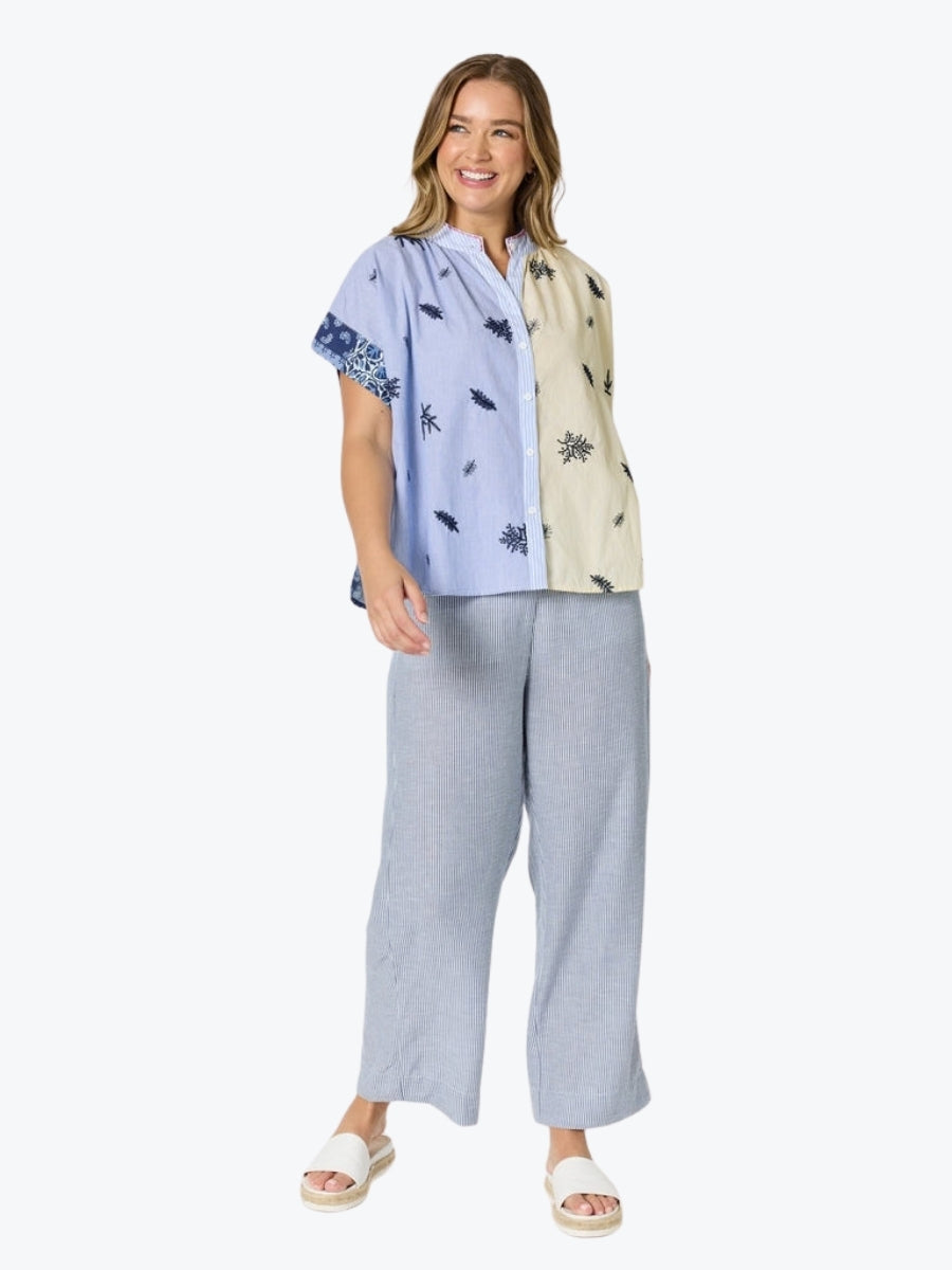 Threadz Costa Mesa Print Shirt | Navy Multi
