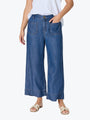 Threadz Dune Carpenter Wide Leg Cropped Pant | Dark Denim