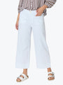 Threadz Dune Carpenter Wide Leg Cropped Pant | White