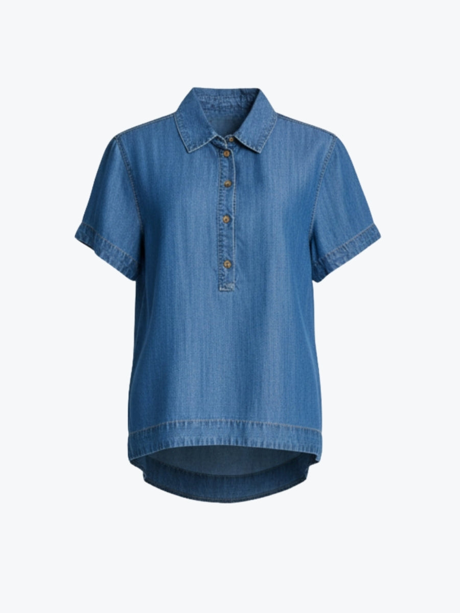 Threadz Dune Denim Top | Dark Denim