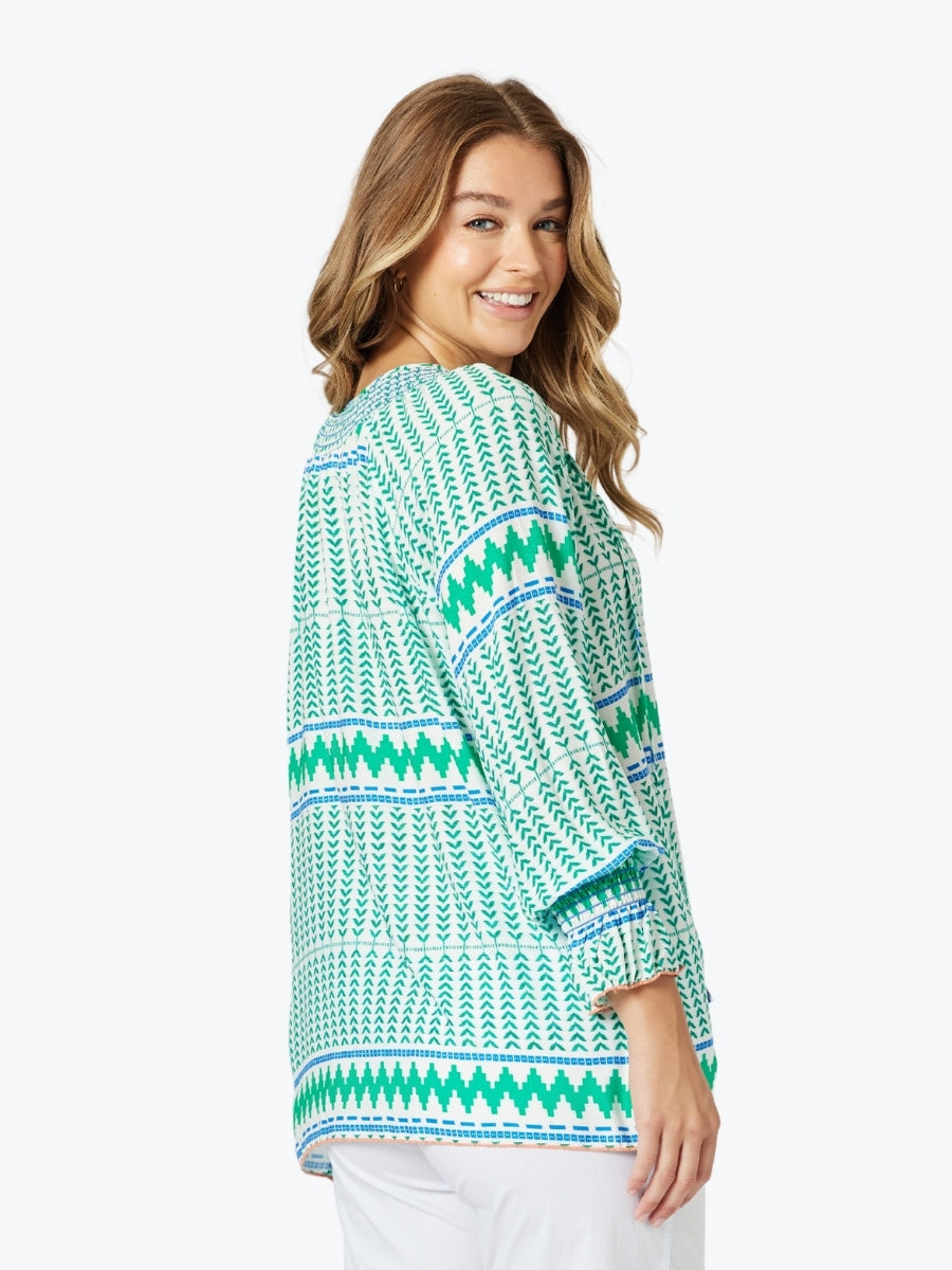 Threadz Geo Print Top 48268