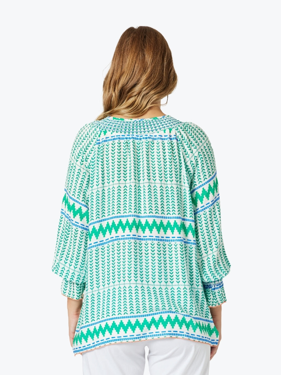 Threadz Geo Print Top 48268