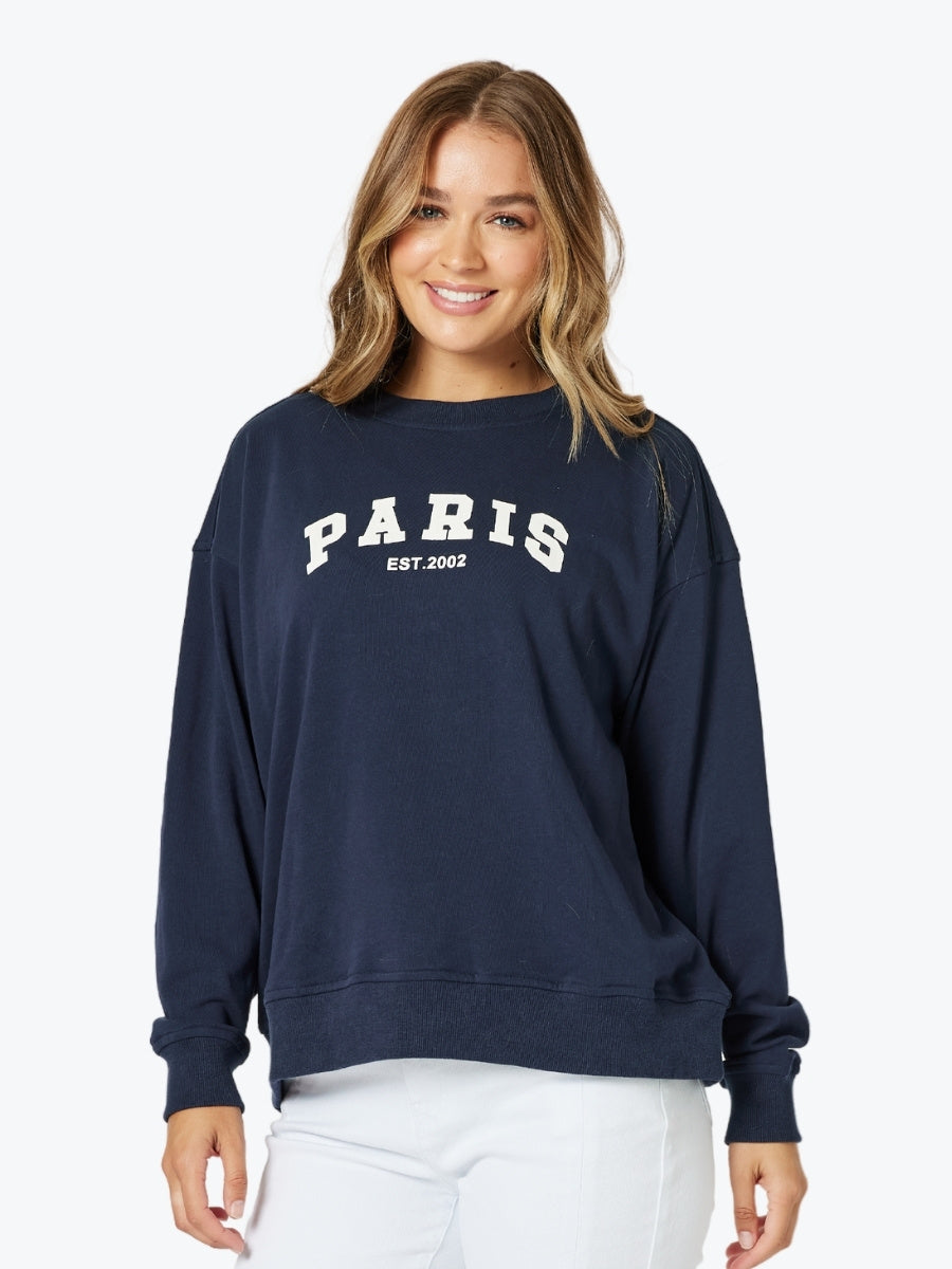Threadz Paris Sweatshirt in Navy