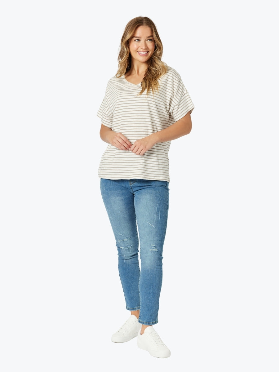 Threadz Tyla Stripe Tee 47873