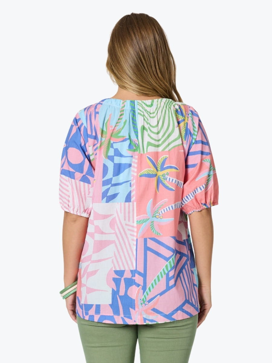 Threadz Urban Jungle Print Top | Musk Multi