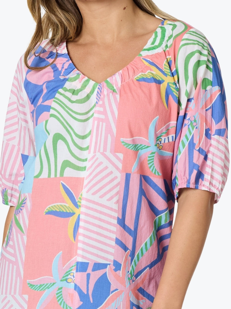 Threadz Urban Jungle Print Top | Musk Multi