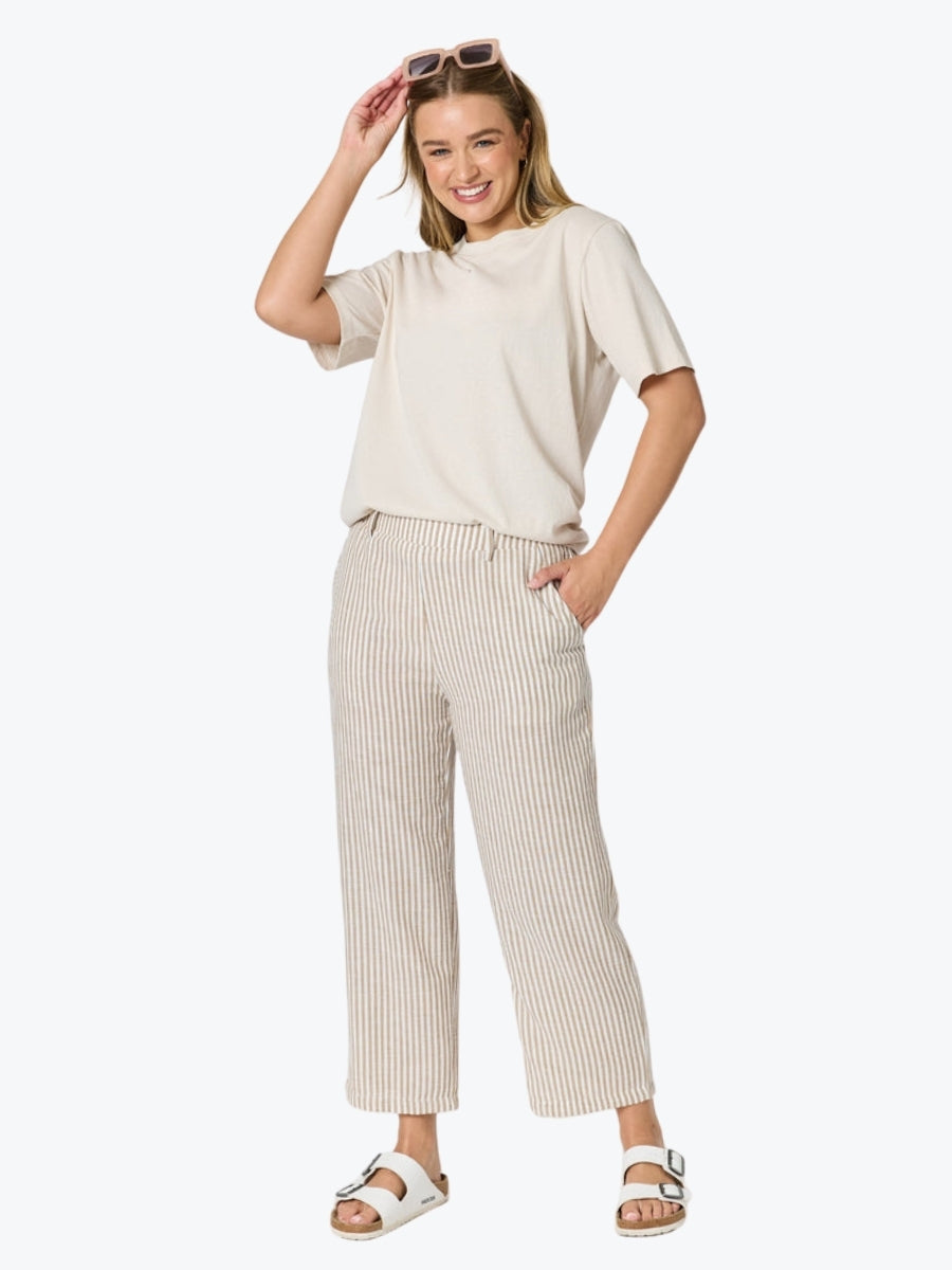 Threadz Urban Stripe Pant | Natural White