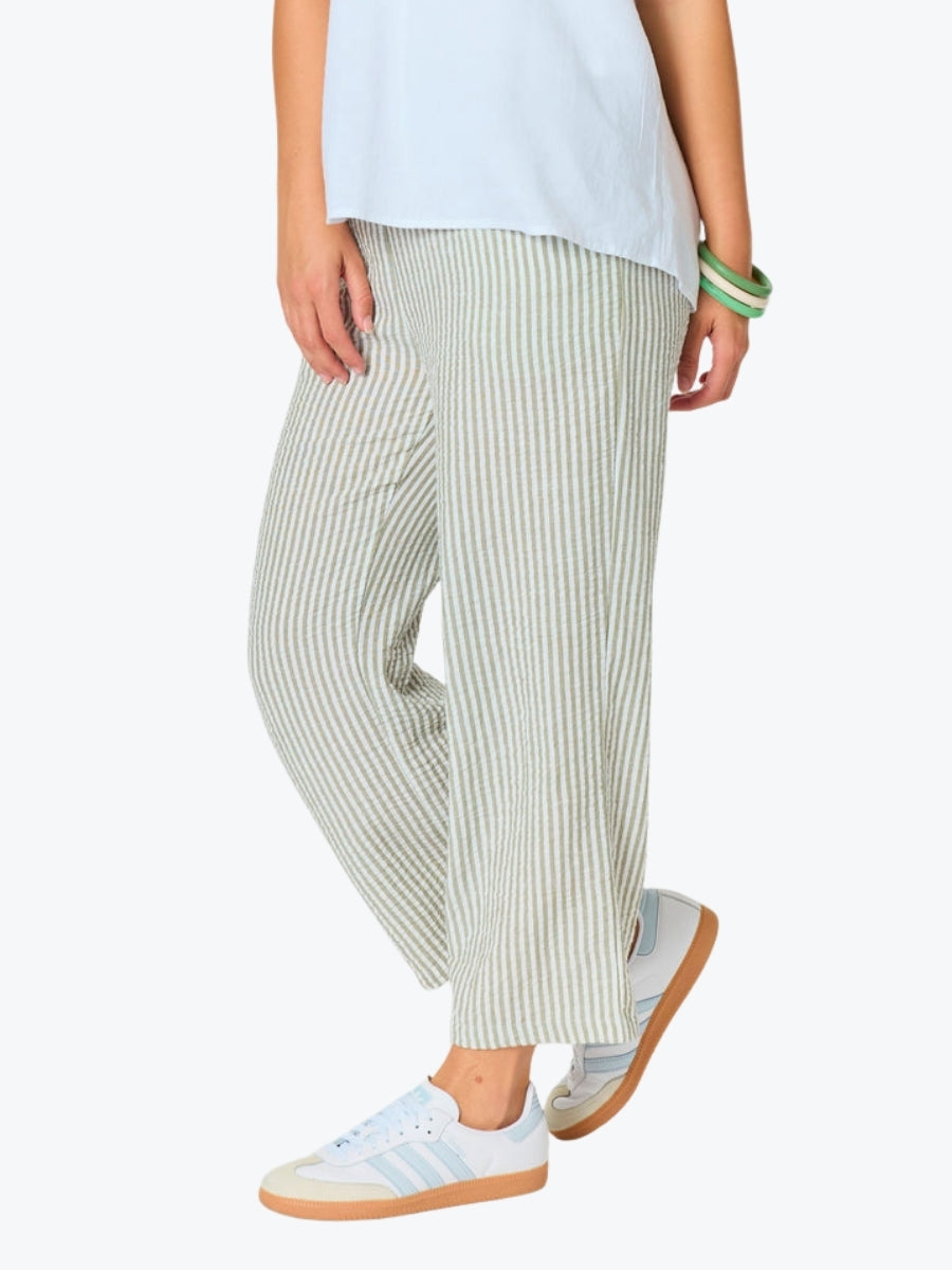 Threadz Urban Stripe Pant | Olive White