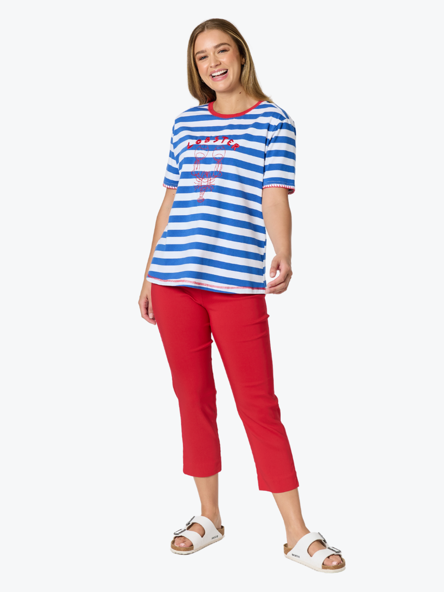 Threadz Zara Cropped Pant 6030 | Red