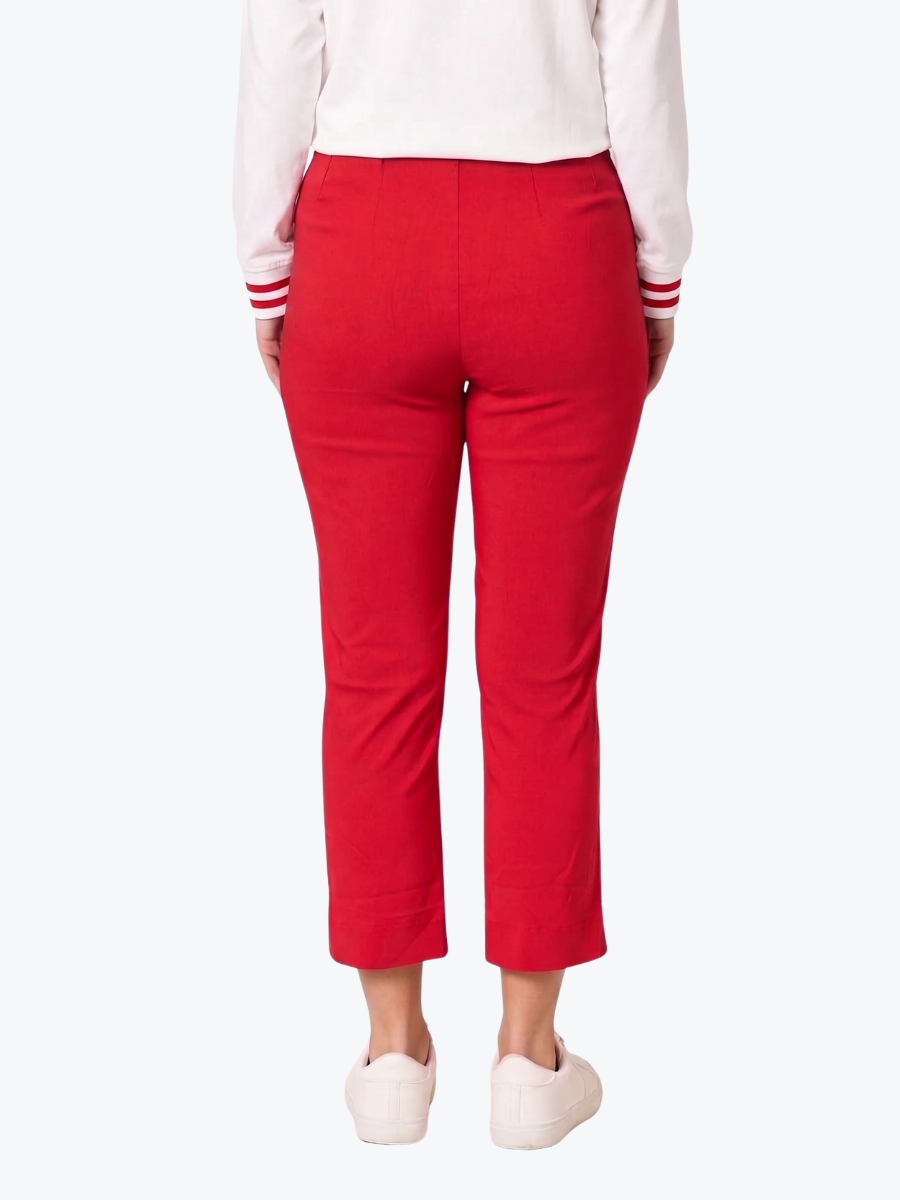 Threadz Zara Cropped Pant 6030 | Red