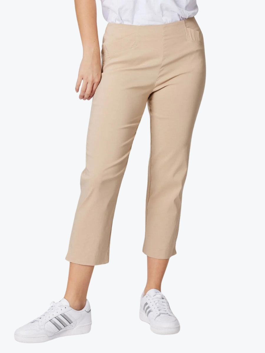Threadz zara stretch pant natural crop 6030 bengaline
